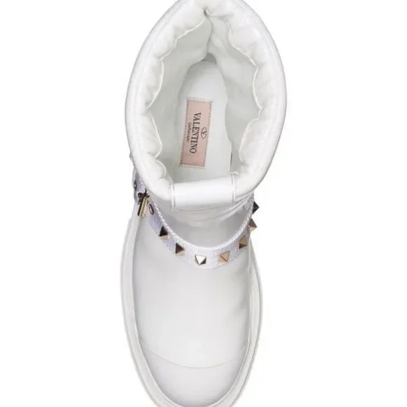 SOLD Valentino Garavani Women's Rockstud Boots Biker Boots Eu 39 US 9 - Picture 3 of 8